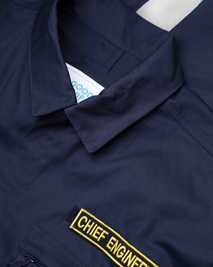 Cotton coverall navy blue