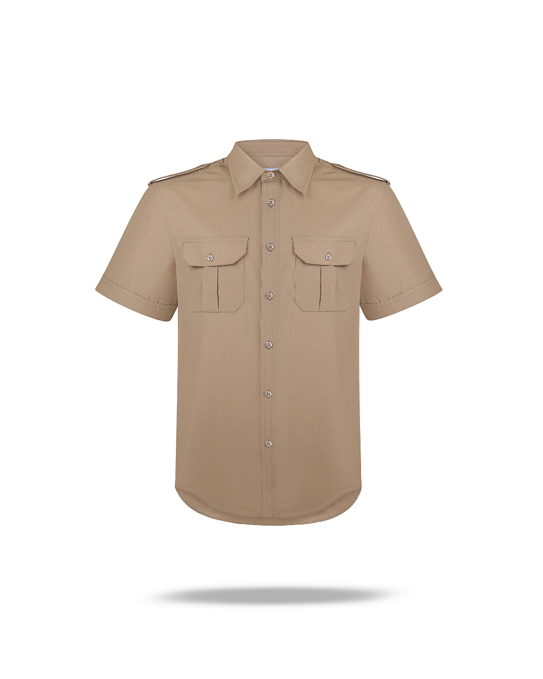 Koszula khaki z krótkim rękawem