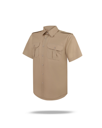 Khaki shirt short sleeve