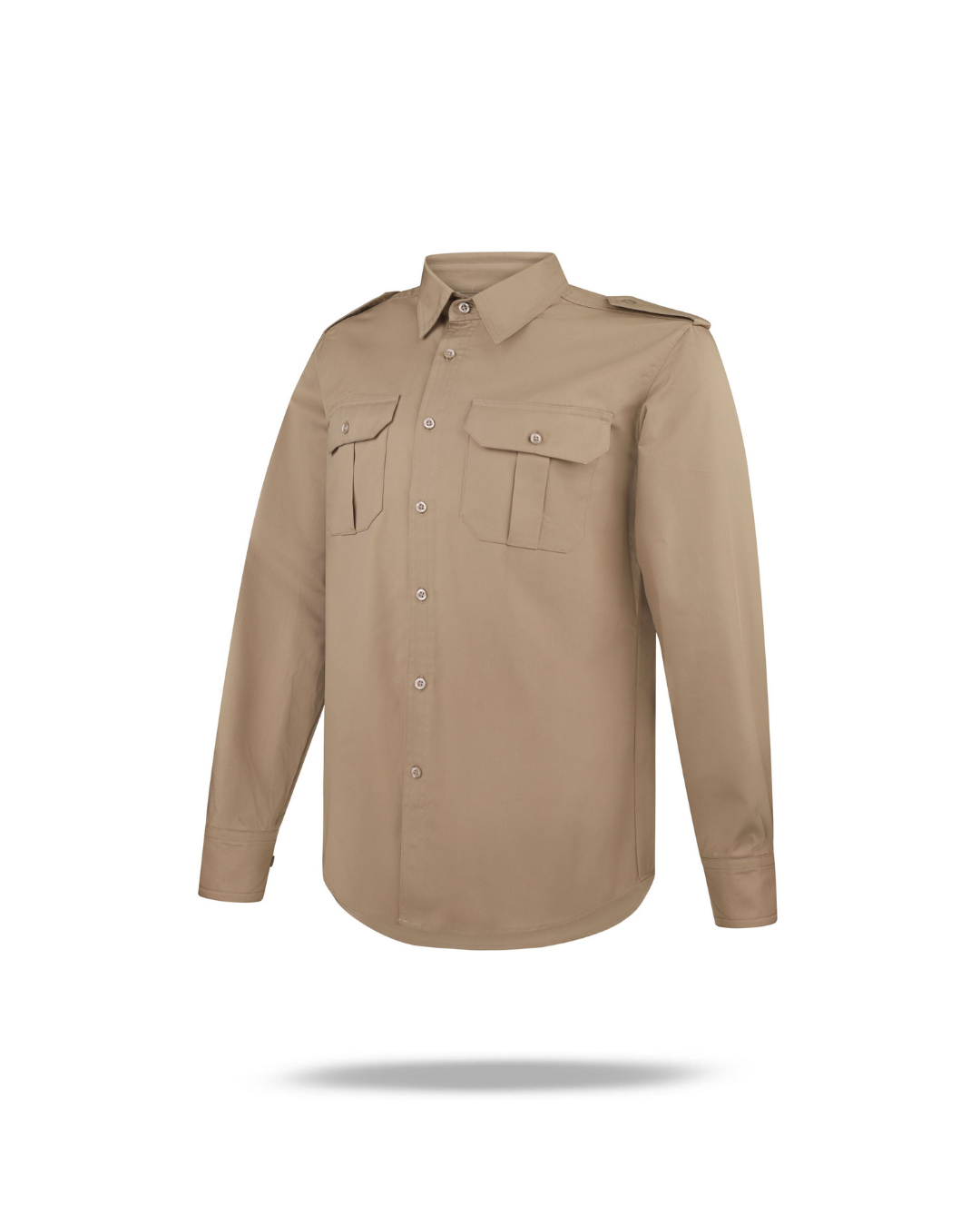 Koszula khaki z długim rękawem