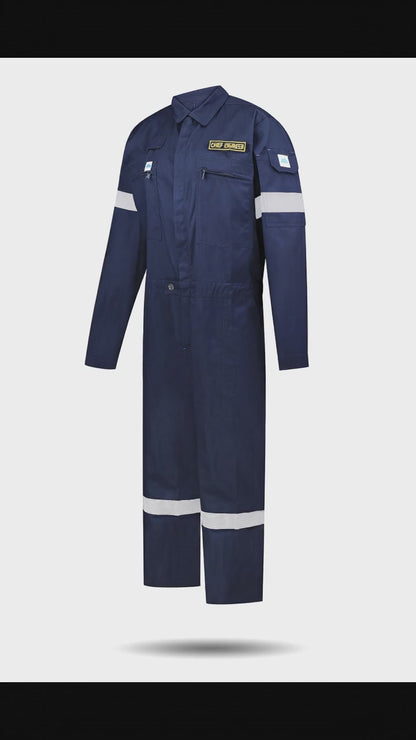 Cotton coverall navy blue